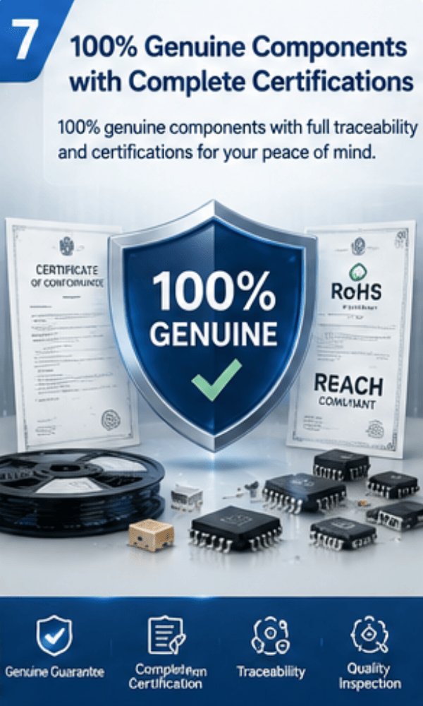 100% Genuine Components with Complete Certifications